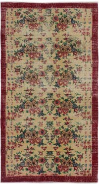 El Dokuma Vintage Halı - 105 cm x 195 cm