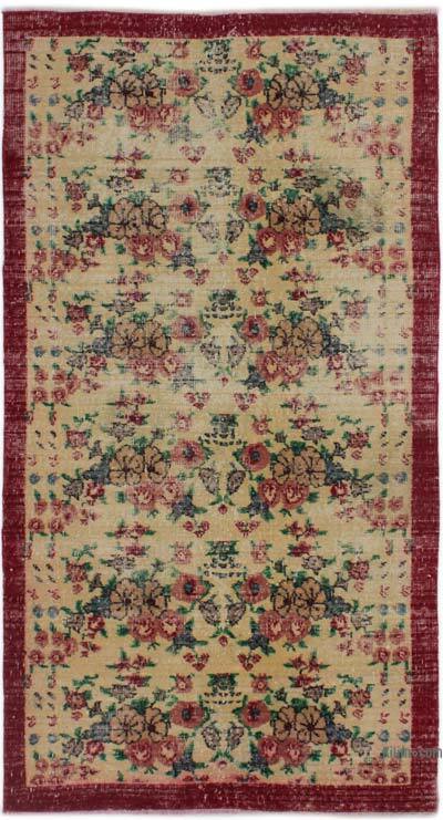 El Dokuma Vintage Halı - 105 cm x 195 cm