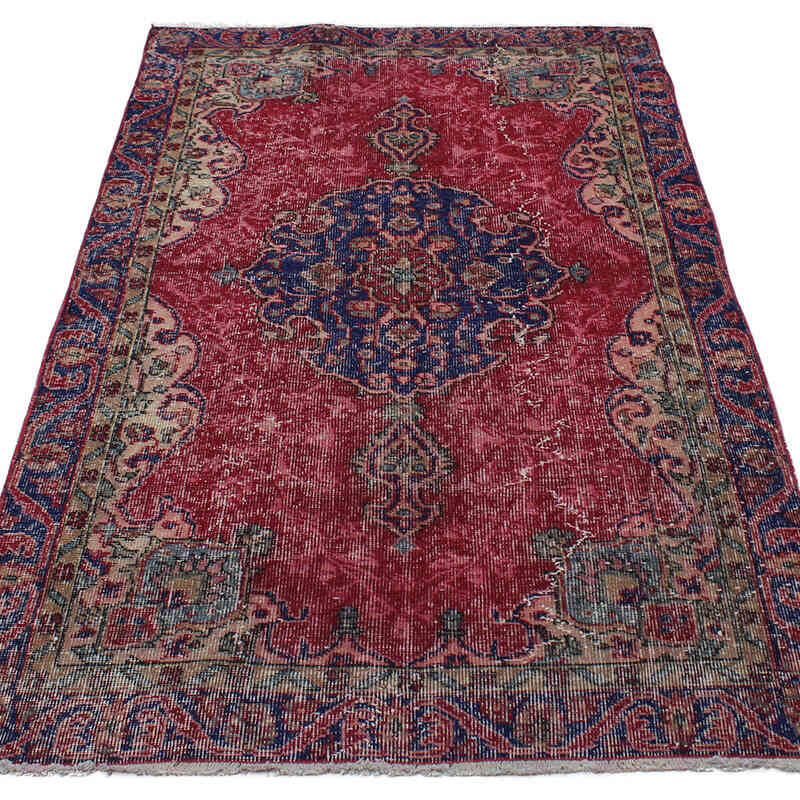 Alfombra Vintage Turca Anudada a Mano - 106 cm x 190 cm - K0076970