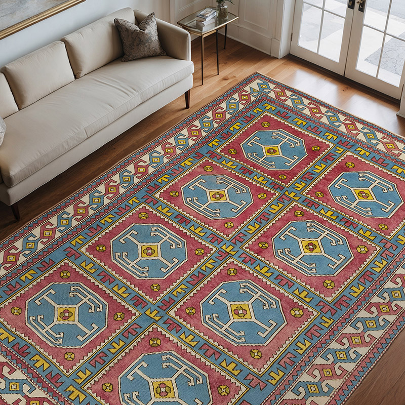 Vintage Turkish Hand-Knotted Rug - 8' 3" x 11' 2" (99" x 134") - K0076987