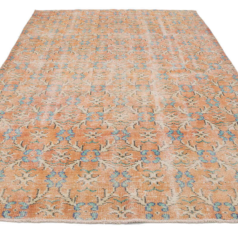 Vintage Turkish Hand-Knotted Rug - 5' 7" x 9'  (67" x 108") - K0076996