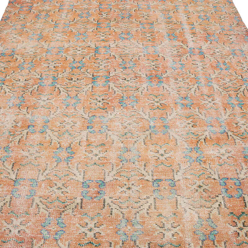 Vintage Turkish Hand-Knotted Rug - 5' 7" x 9'  (67" x 108") - K0076996