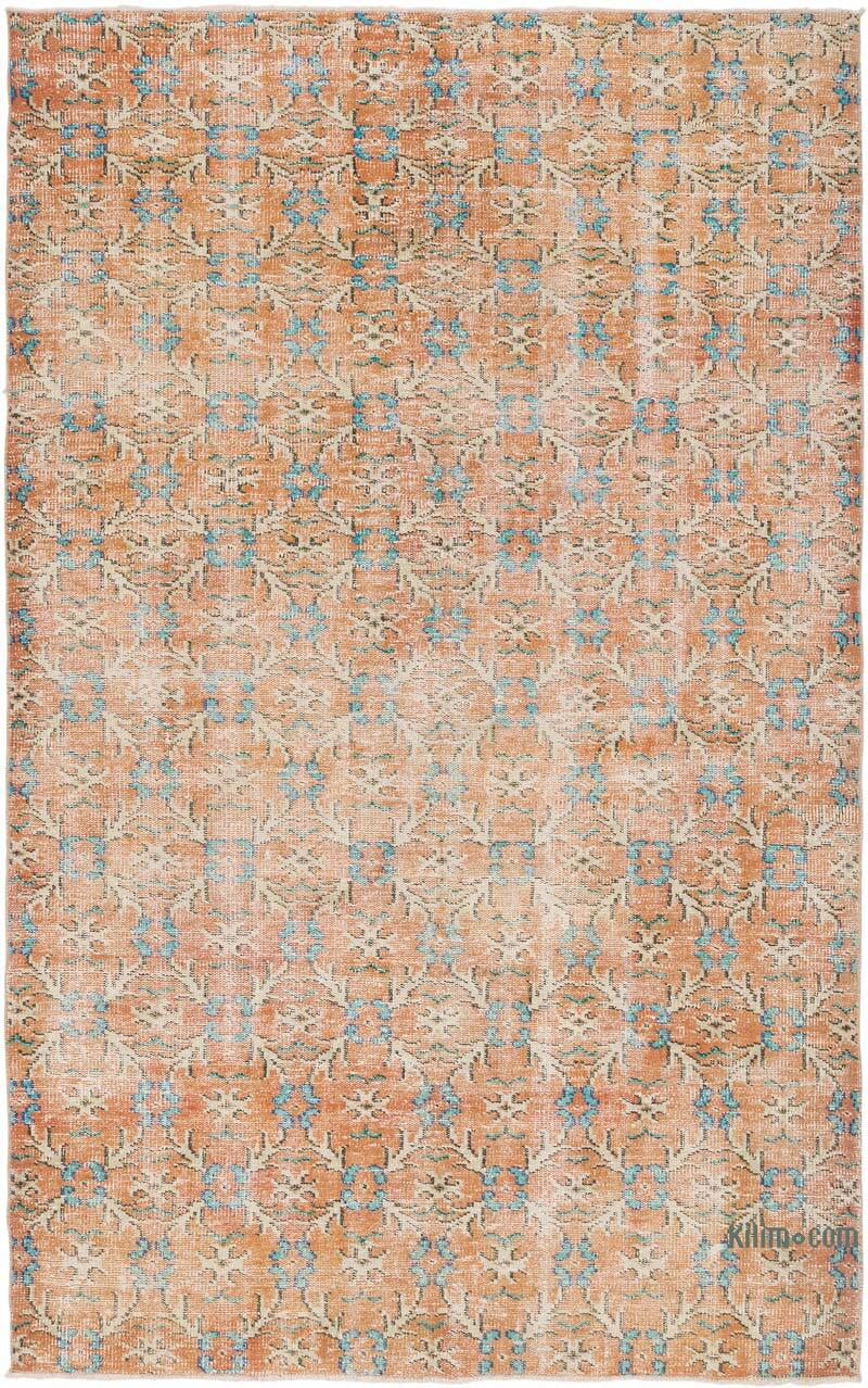Vintage Turkish Hand-Knotted Rug - 5' 7" x 9'  (67" x 108") - K0076996