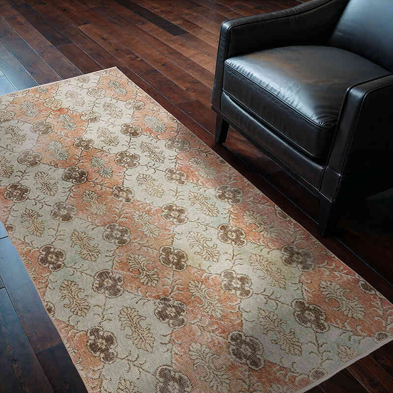 Vintage Turkish Hand-Knotted Rug - 3' 8" x 6' 8" (44" x 80") - K0076997