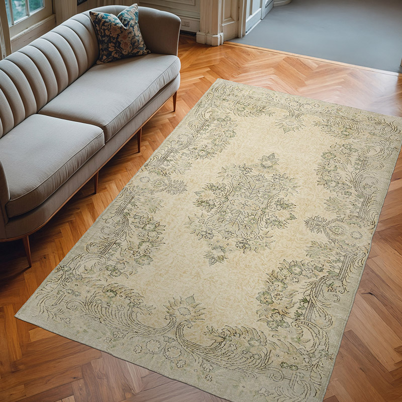 Alfombra Vintage Turca Anudada a Mano - 174 cm x 280 cm - K0076998