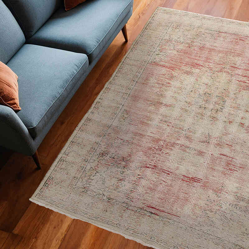 Alfombra Vintage Turca Anudada a Mano - 181 cm x 241 cm - K0077000