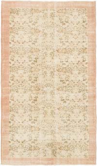 Vintage Turkish Hand-Knotted Rug - 5' 5" x 8' 11" (65" x 107")