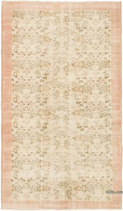 Vintage Turkish Hand-Knotted Rug - 5' 5" x 8' 11" (65" x 107")