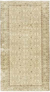 Vintage Turkish Hand-Knotted Rug - 3' 10" x 7' 1" (46" x 85")