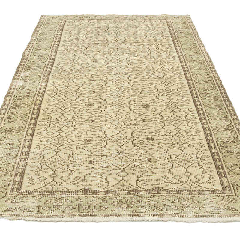 Alfombra Vintage Turca Anudada a Mano - 118 cm x 217 cm - K0077018