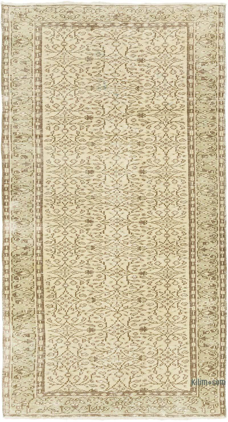 Alfombra Vintage Turca Anudada a Mano - 118 cm x 217 cm - K0077018
