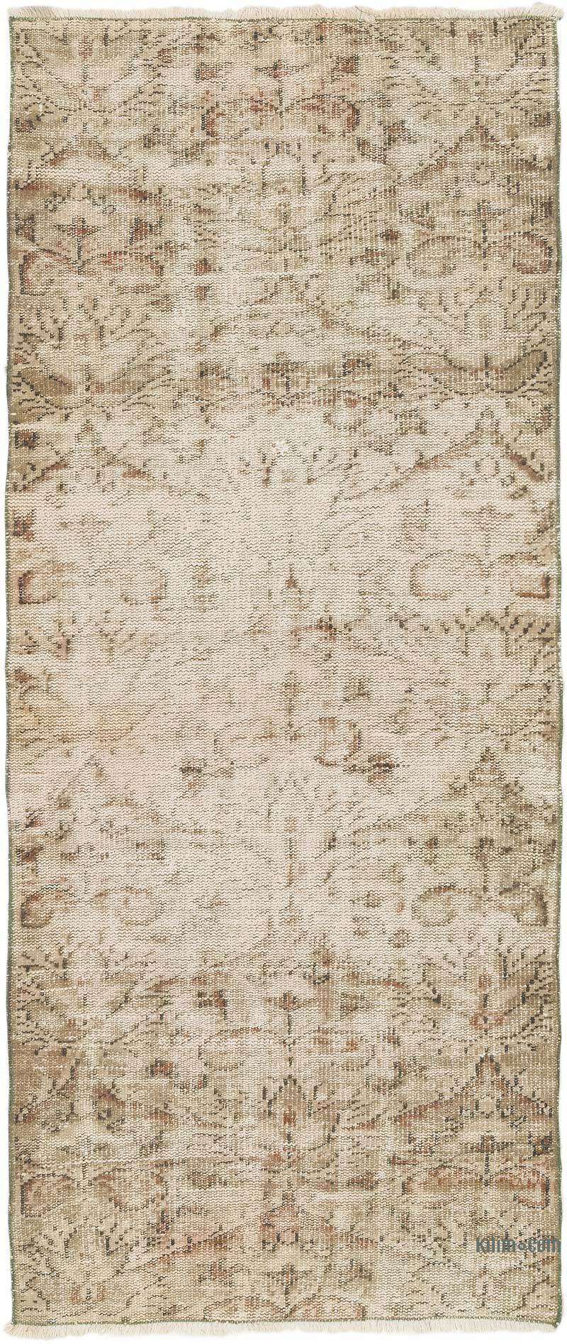 Vintage Turkish Hand-Knotted Rug - 2' 8" x 6' 6" (32" x 78") - K0077021