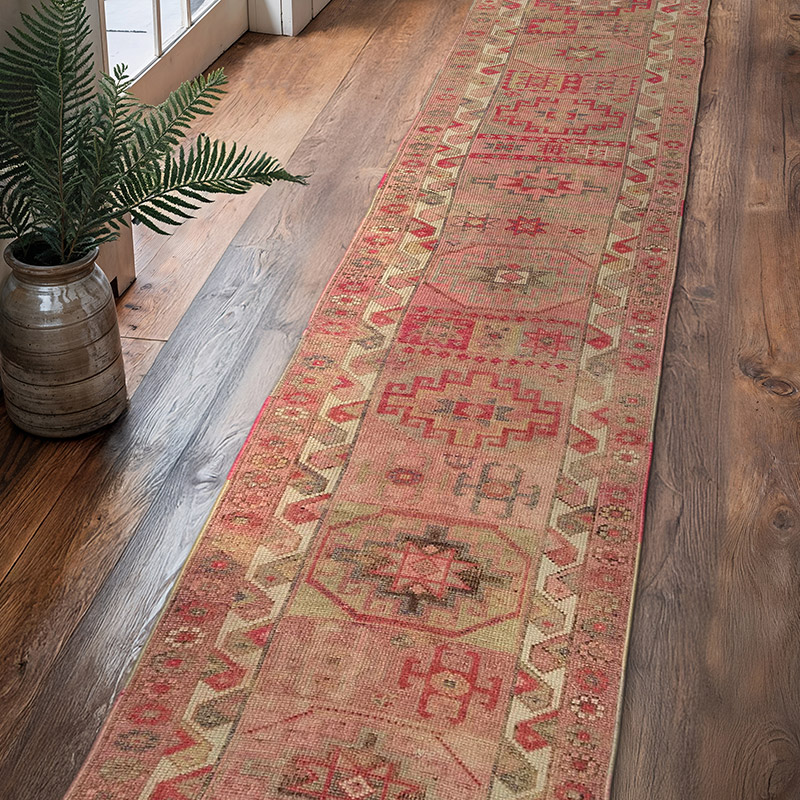 Alfombra Vintage de pasillo - 86 cm x 403 cm - K0077034