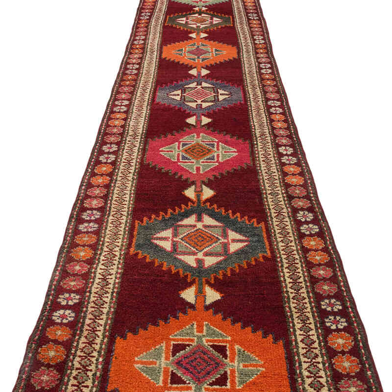 Vintage Tribal Runner Rug - 2' 7" x 12' 2" (31" x 146") - K0077035