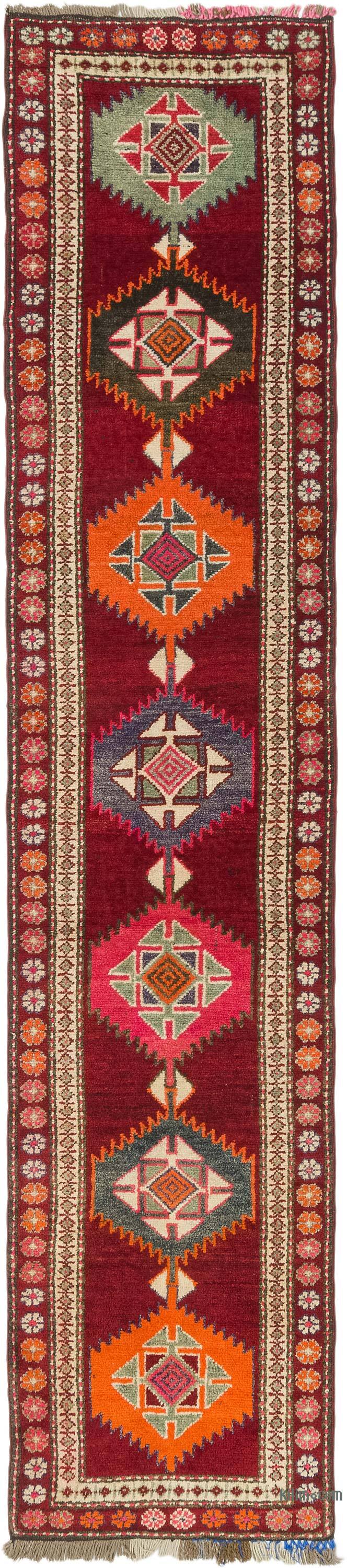 Vintage Tribal Runner Rug - 2' 7" x 12' 2" (31" x 146") - K0077035