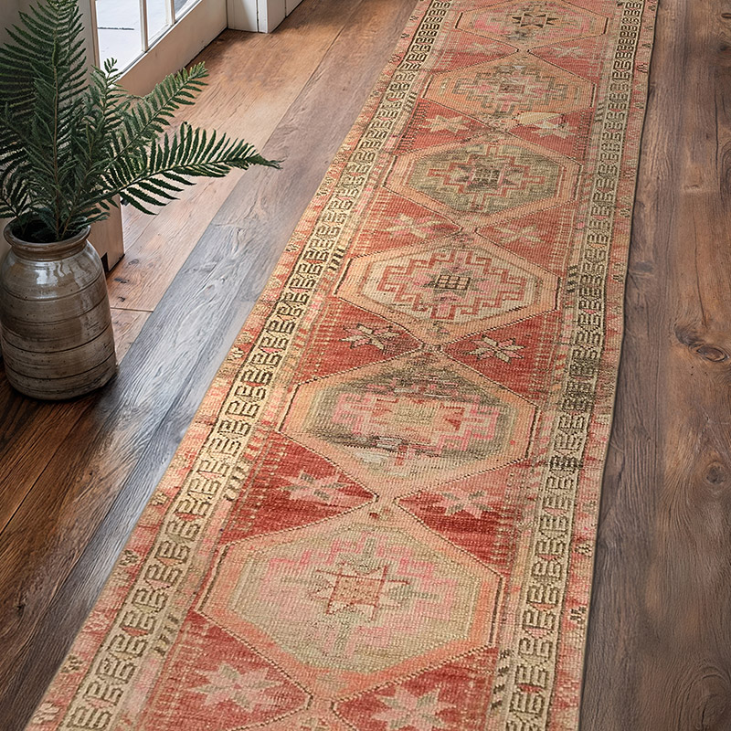 Alfombra Vintage de pasillo - 75 cm x 361 cm - K0077037