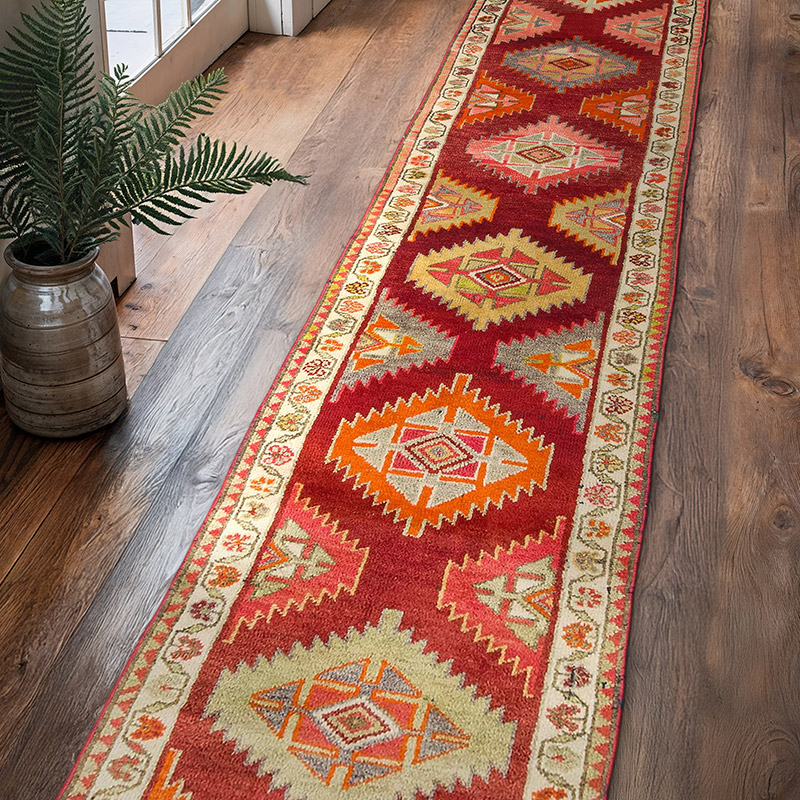 Alfombra Vintage de pasillo - 86 cm x 414 cm - K0077039