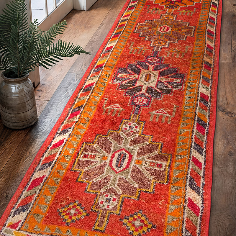 Alfombra Vintage de pasillo - 85 cm x 311 cm - K0077040