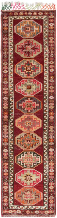 Alfombra Vintage de pasillo - 90 cm x 337 cm