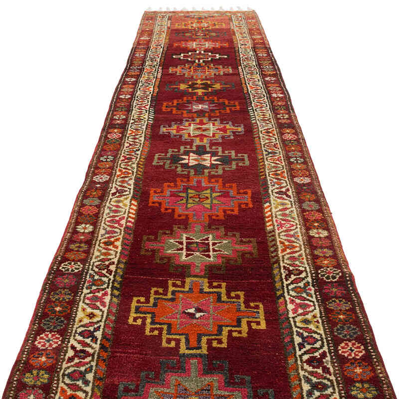 Vintage Tribal Runner Rug - 2' 11" x 13' 4" (35" x 160") - K0077043