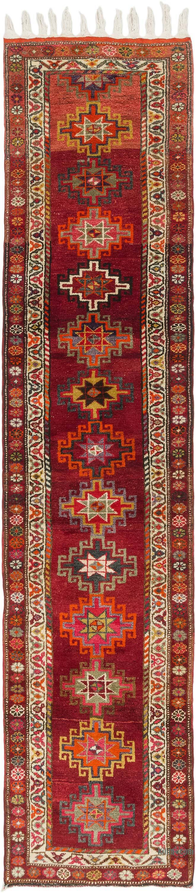 Vintage Tribal Runner Rug - 2' 11" x 13' 4" (35" x 160") - K0077043