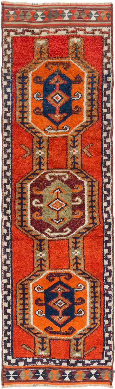 Vintage Tribal Runner Rug - 3' 1" x 10' 8" (37" x 128")