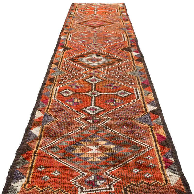 Vintage Tribal Runner Rug - 2' 11" x 13' 4" (35" x 160") - K0077053