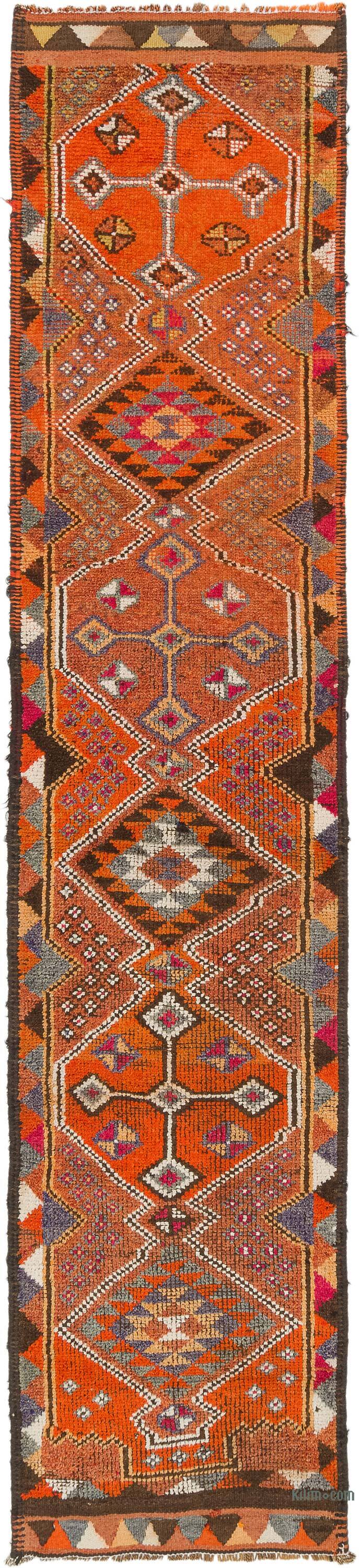 Vintage Tribal Runner Rug - 2' 11" x 13' 4" (35" x 160") - K0077053
