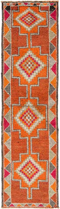 Alfombra Vintage de pasillo - 92 cm x 331 cm