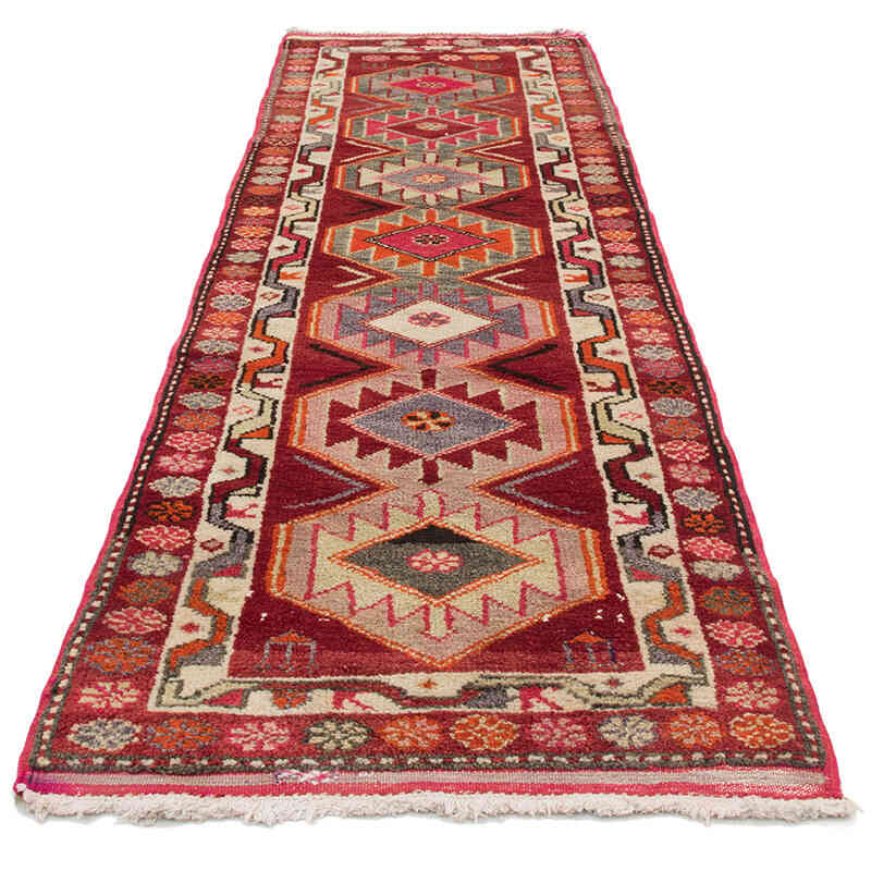Vintage Tribal Runner Rug - 2' 11" x 10' 2" (35" x 122") - K0077055