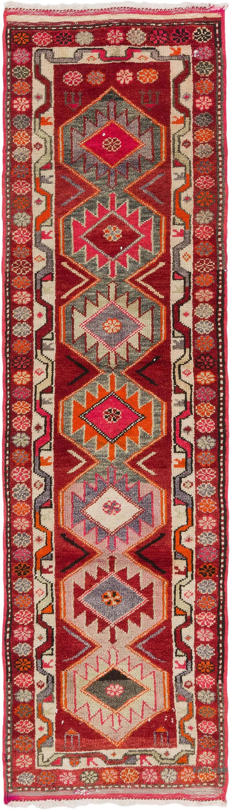 Vintage Tribal Runner Rug - 2' 11" x 10' 2" (35" x 122") - K0077055