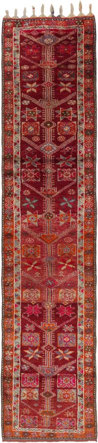 Alfombra Vintage de pasillo - 87 cm x 378 cm