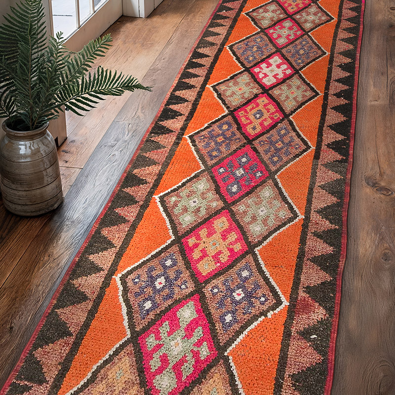 Alfombra Vintage de pasillo - 85 cm x 340 cm - K0077063