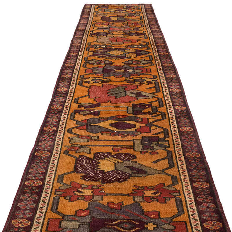 Vintage Tribal Runner Rug - 2' 11" x 13' 1" (35" x 157") - K0077064