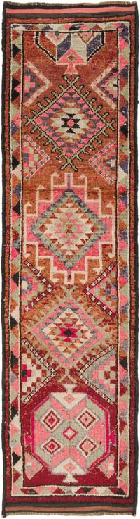 Alfombra Vintage de pasillo - 93 cm x 351 cm
