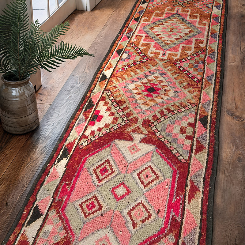 Alfombra Vintage de pasillo - 93 cm x 351 cm - K0077066