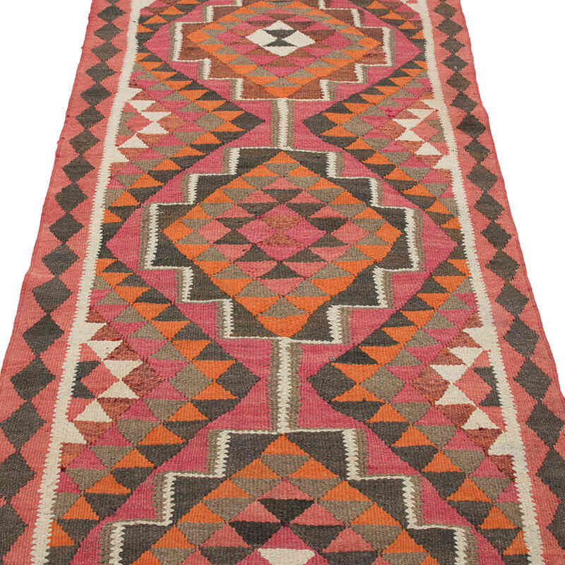 Vintage Tribal Kilim Runner - 3' 2" x 10' 1" (38" x 121") - K0077073