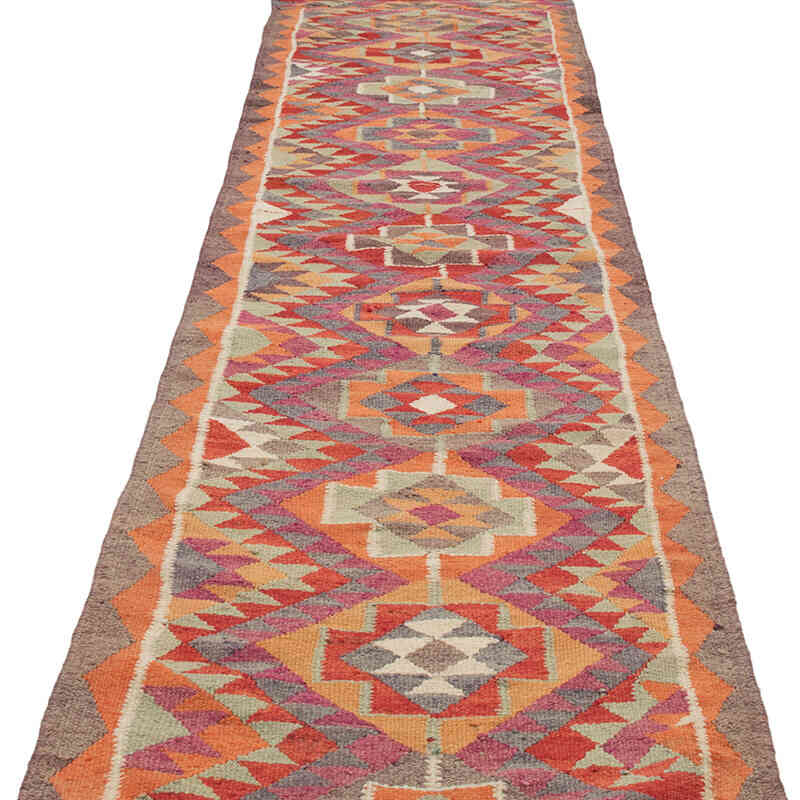 Alfombra Kilim Tribal Vintage - 85 cm x 318 cm - K0077074