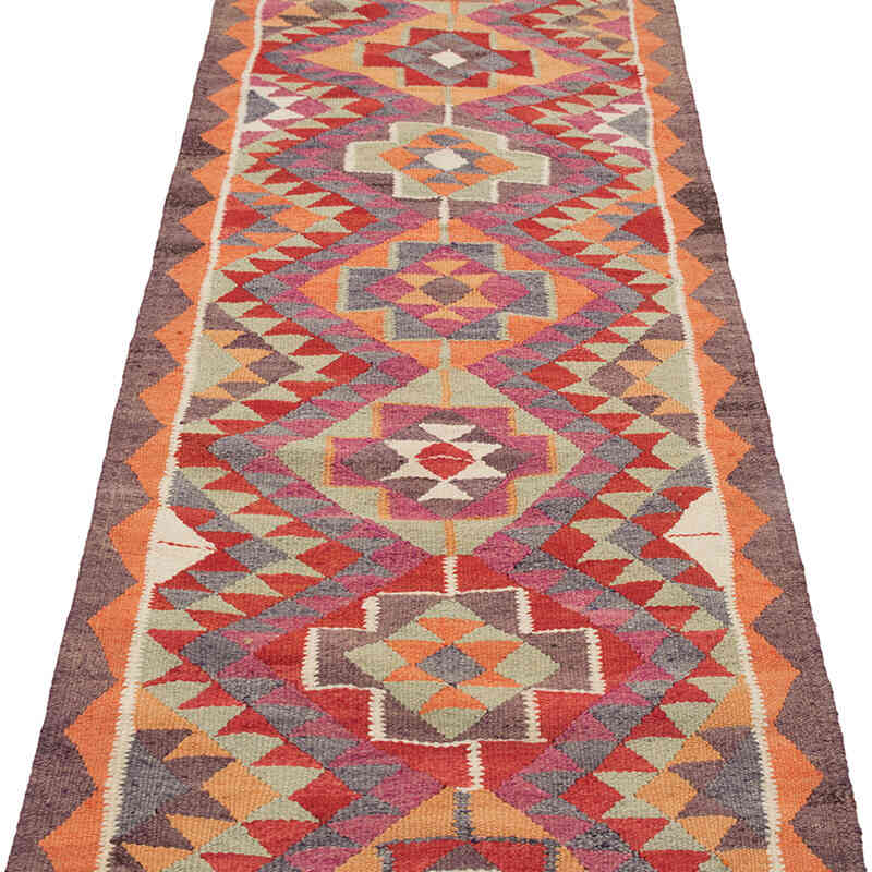 Alfombra Kilim Tribal Vintage - 85 cm x 318 cm - K0077074