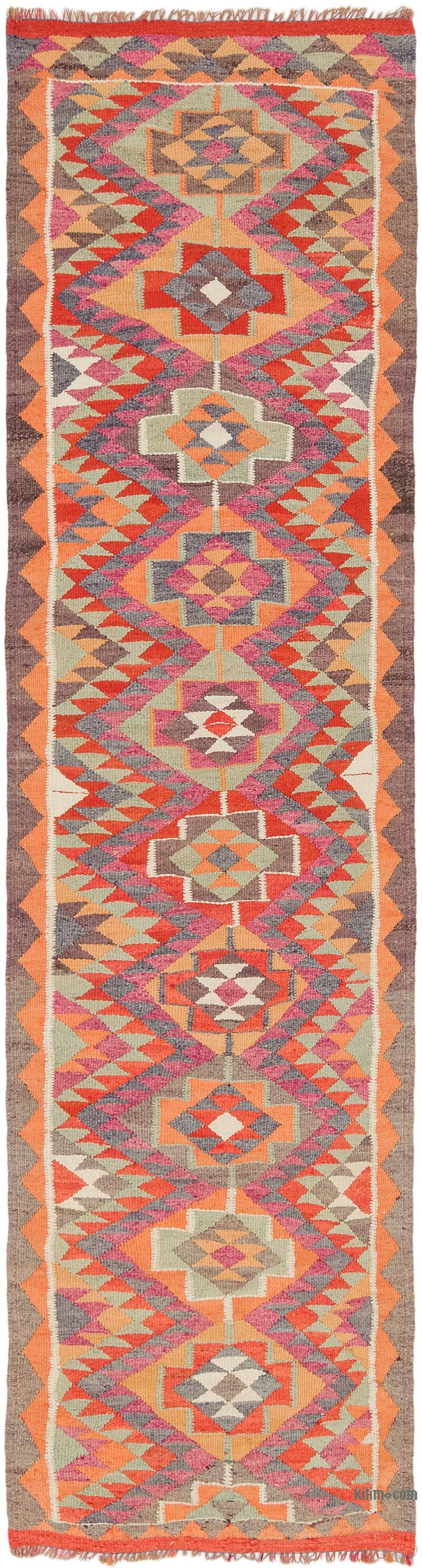 Alfombra Kilim Tribal Vintage - 85 cm x 318 cm - K0077074