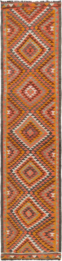 Alfombra Kilim Tribal Vintage - 82 cm x 344 cm