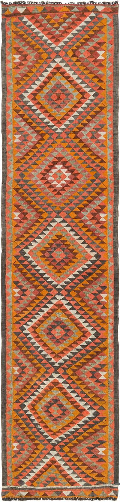 Vintage Tribal Kilim Runner - 2' 8" x 11' 3" (32" x 135")