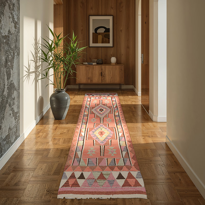 Alfombra Kilim Tribal Vintage - 92 cm x 288 cm - K0077078