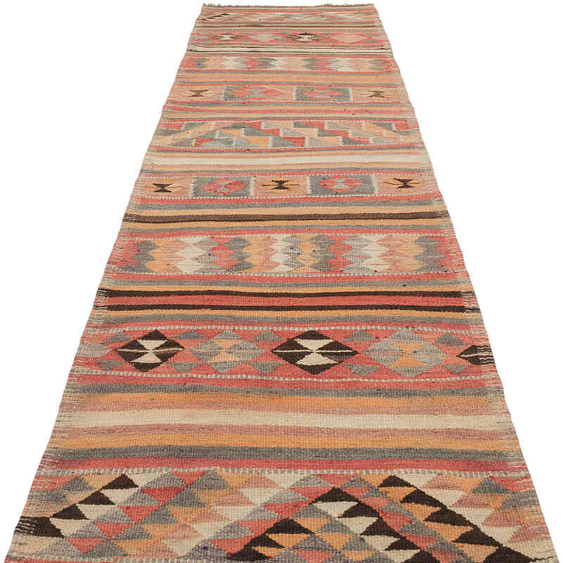 Vintage Tribal Kilim Runner - 2' 10" x 11' 5" (34" x 137") - K0077082