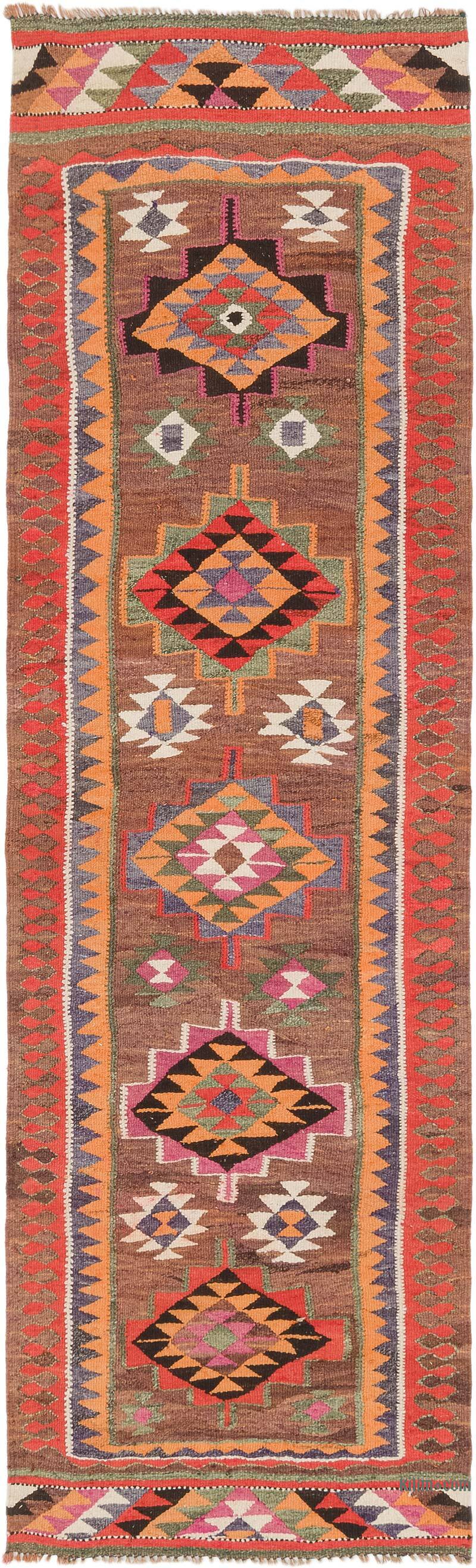 Vintage Tribal Kilim Runner - 2' 11" x 9' 7" (35" x 115") - K0077084
