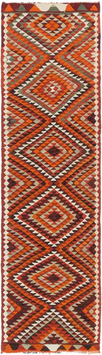 Vintage Anadolu Kilim Yolluk - 88 cm x 310 cm