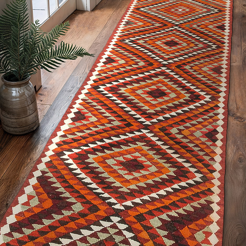 Vintage Anadolu Kilim Yolluk - 88 cm x 310 cm - K0077087