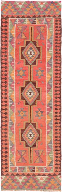 Alfombra Kilim Tribal Vintage - 98 cm x 302 cm