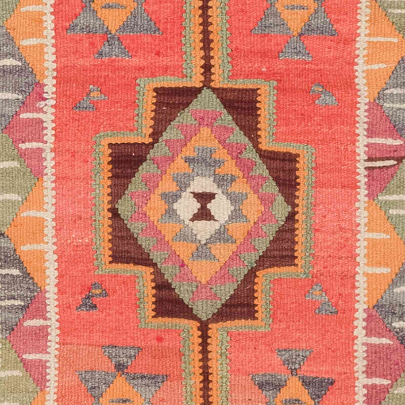 Vintage Tribal Kilim Runner - 3' 3" x 9' 11" (39" x 119") - K0077088