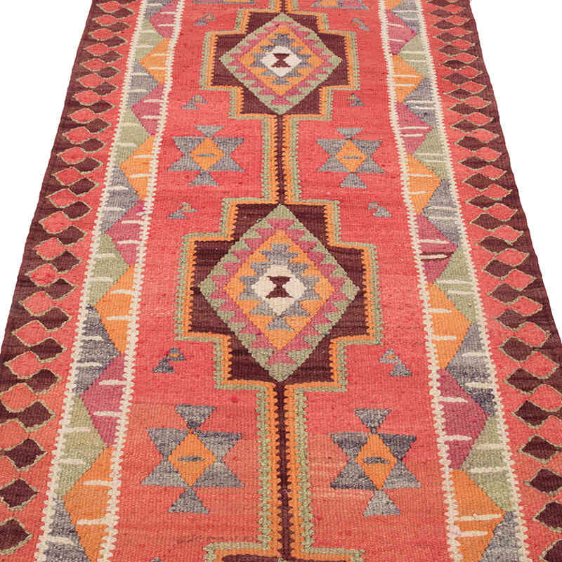 Vintage Tribal Kilim Runner - 3' 3" x 9' 11" (39" x 119") - K0077088